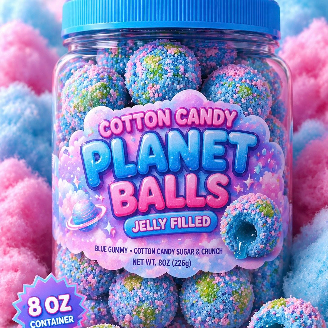 Cotton candy planet balls